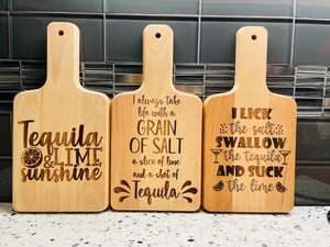 Mini Tequila Themed Lime Boards
