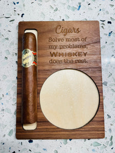 Cigar and Whiskey Tray
